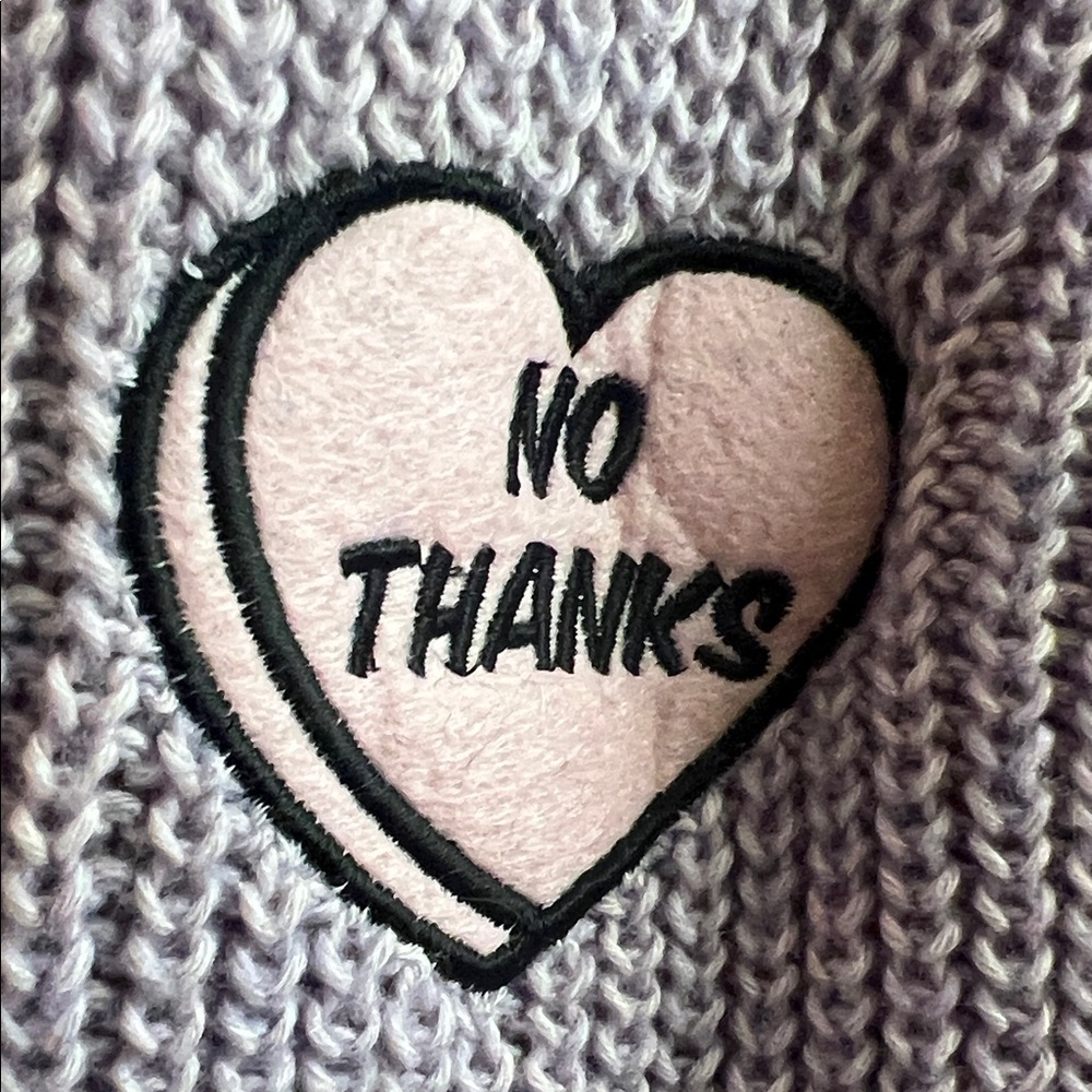 Hot Topic Light Purple Cardigan with Heart Patch - Picture 3 of 4